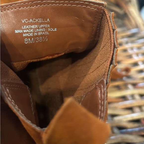 Vince Camuto Ackella caramel suede heeled Western boots in size 8 - Picture 9 of 13